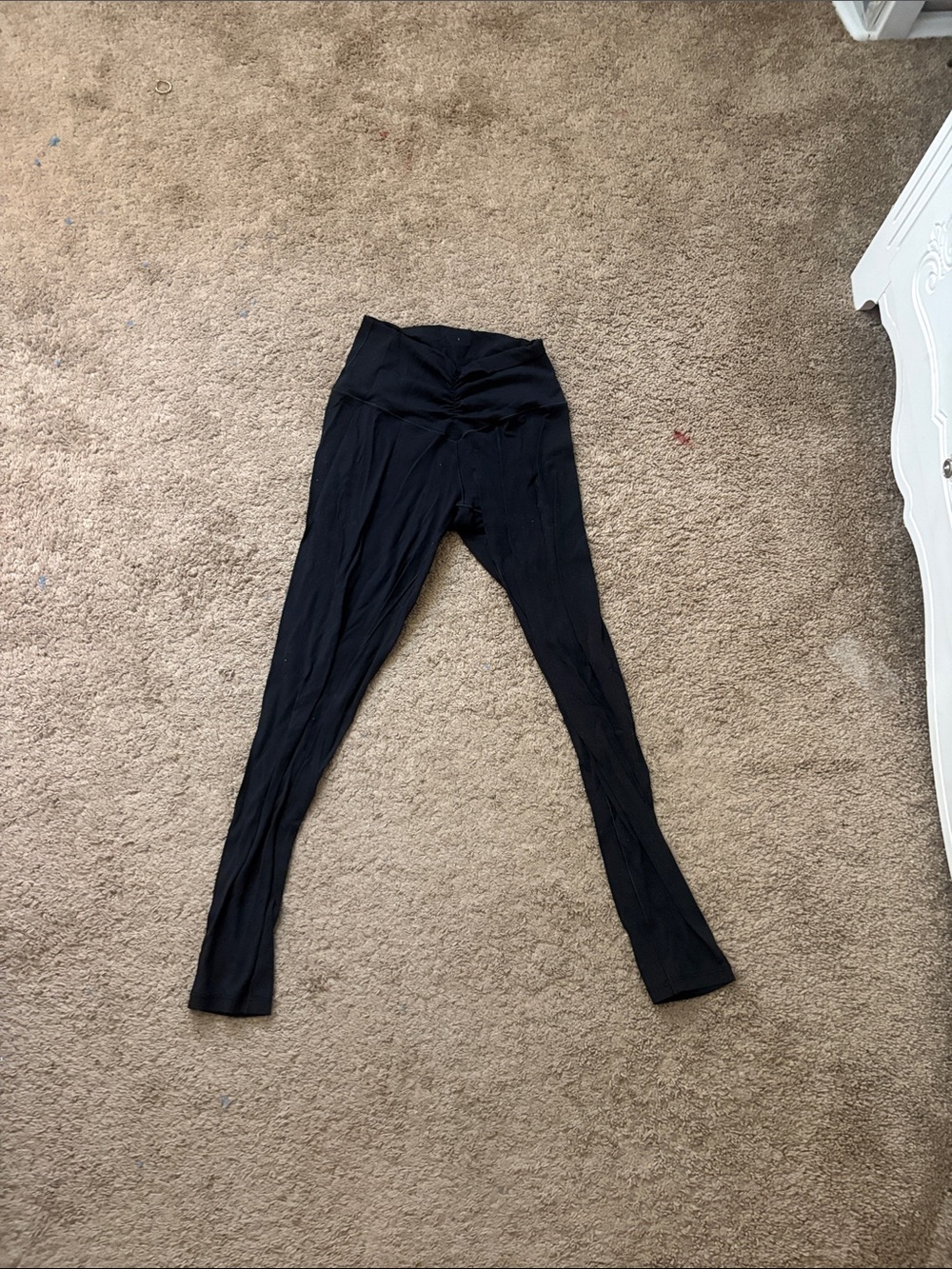 aerie Black Twisted-Waist Kids Leggings